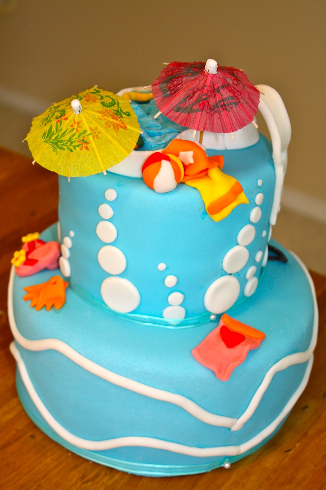 Pool Party Cakes Ideas
 bumble cakes Summer Pool Party Birthday Cake