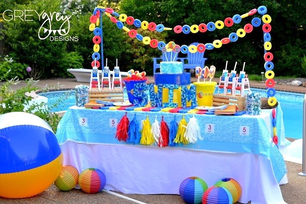 Pool Party Ideas For 2 Year Old
 Mesa guloseimas tema verão Segredos da Vovó