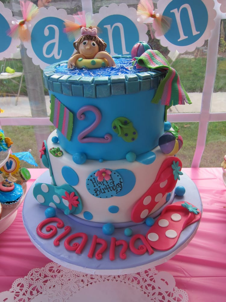 Pool Party Ideas For 2 Year Old
 custom made cake for my 2 year old daughter s pool party