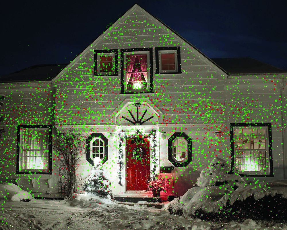 Porch Christmas Lights
 Christmas Laser Light Projector Red Green Landscape