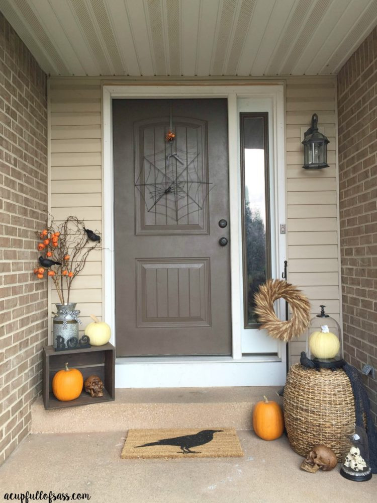 Porch Decorated For Halloween
 Halloween Front Porch Decor Ideas A Cup Full of Sass