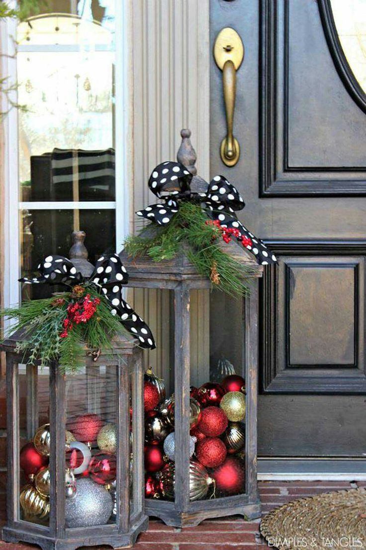 Porch Decorating For Christmas
 Best 25 Christmas porch decorations ideas on Pinterest