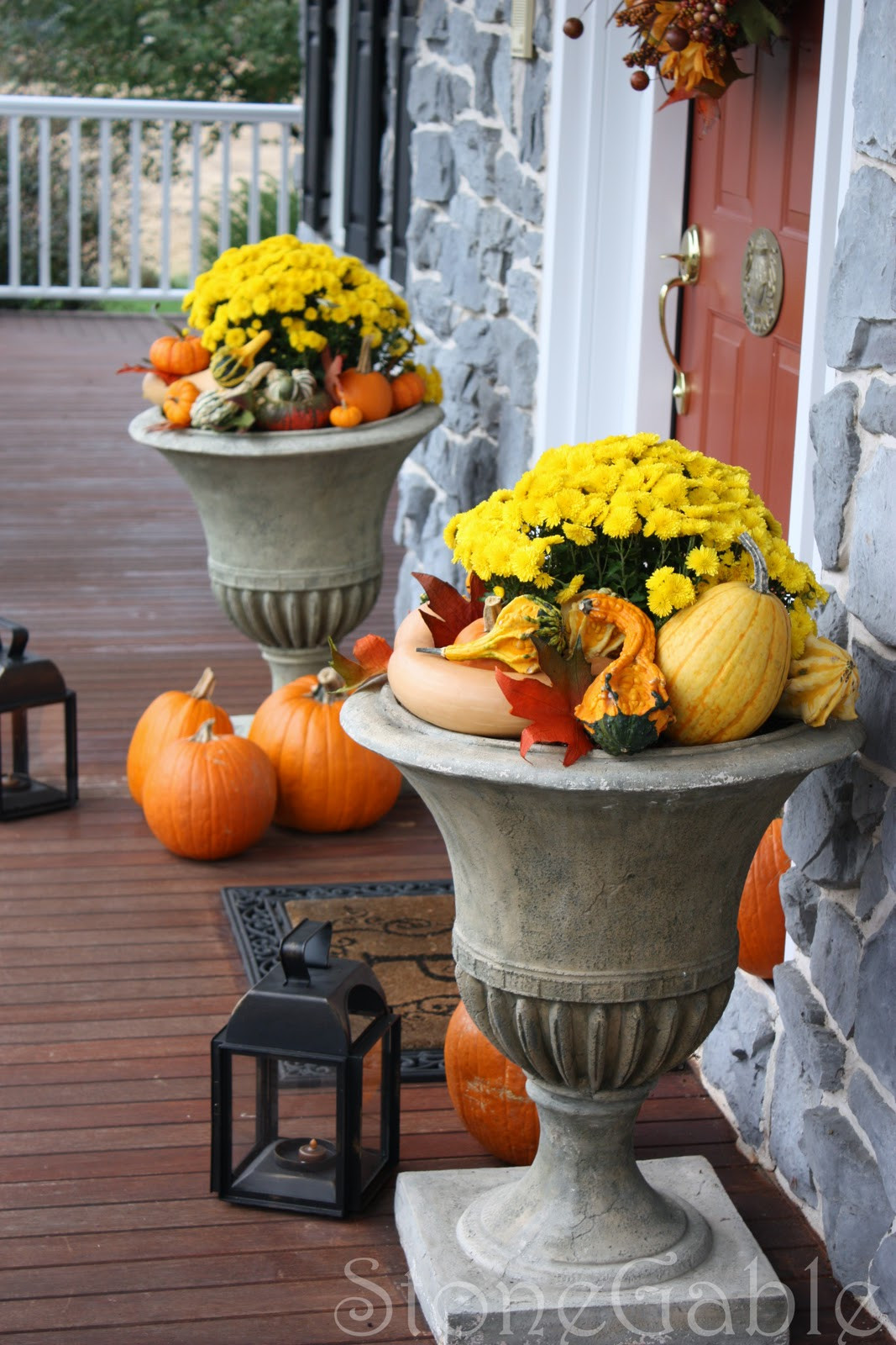 Porch Fall Decorating Ideas
 Outdoor Fall Decor StoneGable