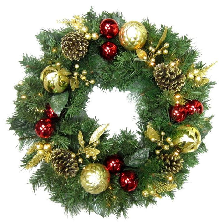 Pre Lit Outdoor Christmas Wreaths
 771 best Wreaths images on Pinterest