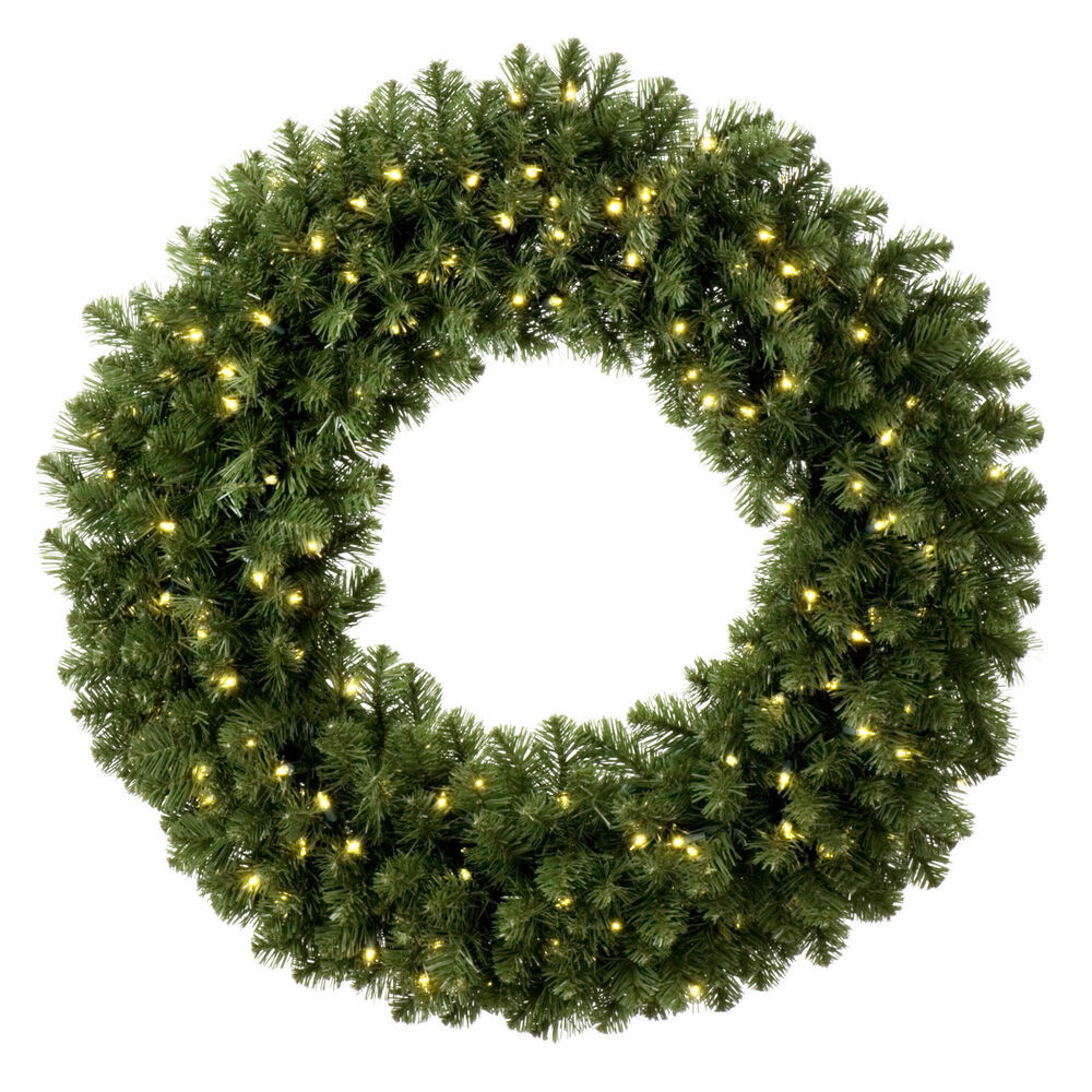 Pre Lit Outdoor Christmas Wreaths
 Artificial Sequoia Pre lit Christmas Wreath w Clear Lights