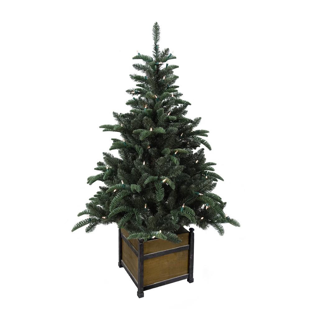 Pre Lit Porch Christmas Trees
 Home Accents Holiday 4 ft Pre Lit Noble Artificial