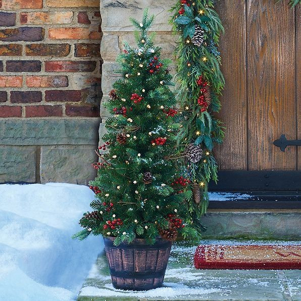 Prelit Entryway Christmas Trees
 The 25 best Pre lit twig tree ideas on Pinterest