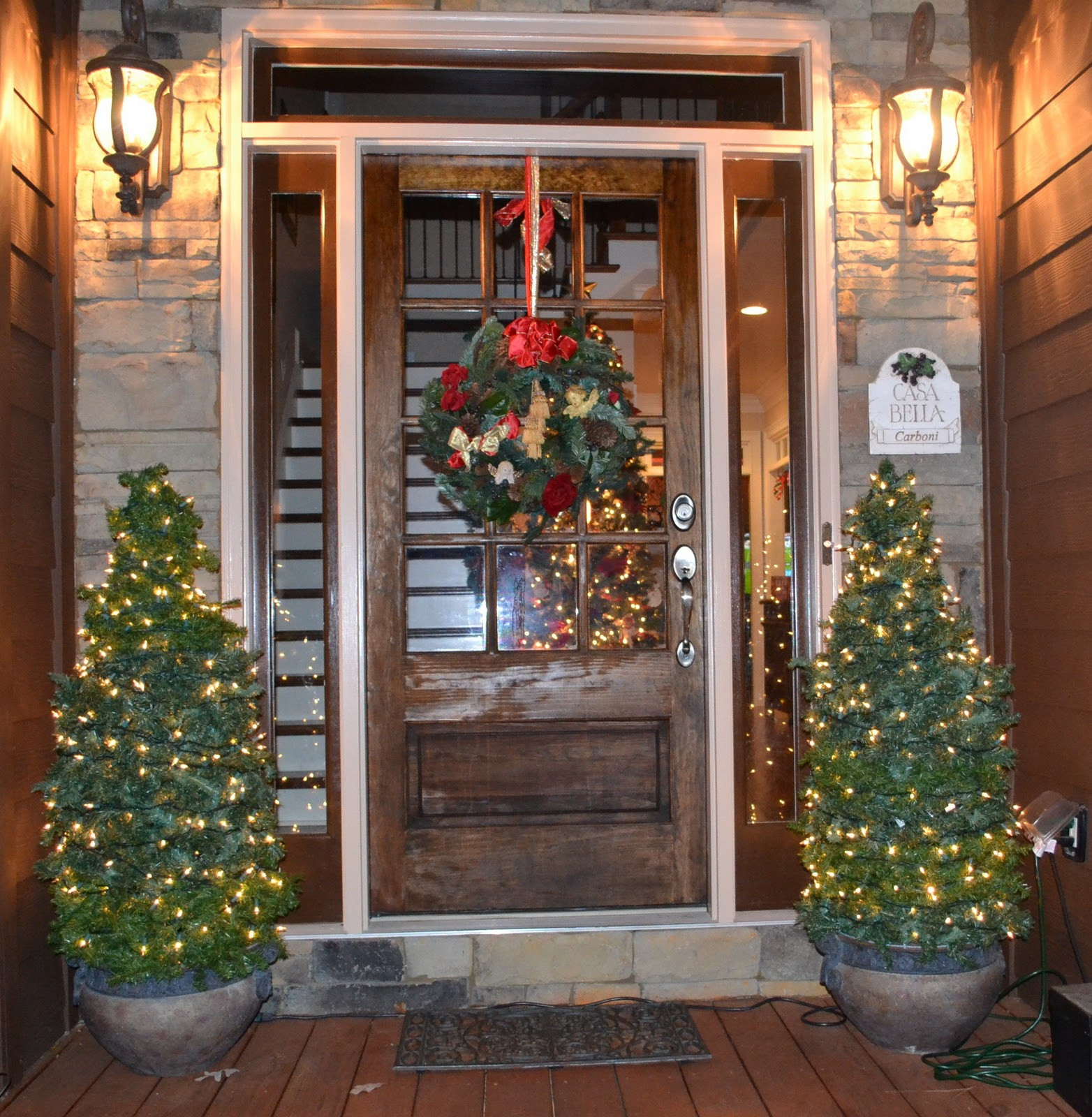 Prelit Porch Christmas Trees
 Southern Accents Christmas Trees for the Porch