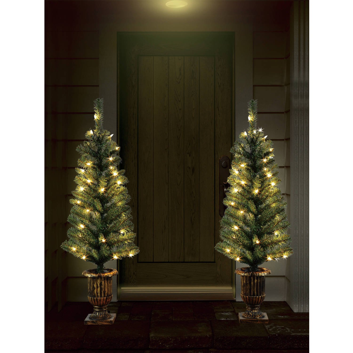 Prelit Porch Christmas Trees
 4 Pre Lit Northern Dunhill Fir Full Artificial Christmas