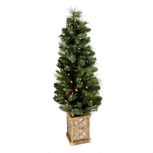 Prelit Porch Christmas Trees
 4’ Pre Lit Artificial Porch Christmas Tree with Stand