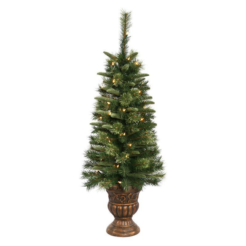 Prelit Table Top Christmas Trees
 Potted Euclid Mix Pine Pre lit Tabletop Christmas Tree at