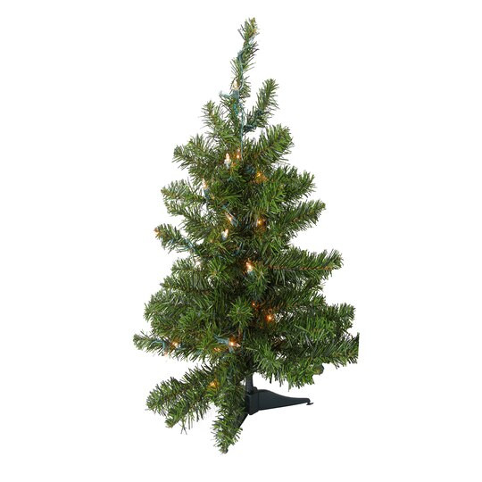 Prelit Table Top Christmas Trees
 18" Pre Lit Natural Two Tone Pine Artificial Christmas