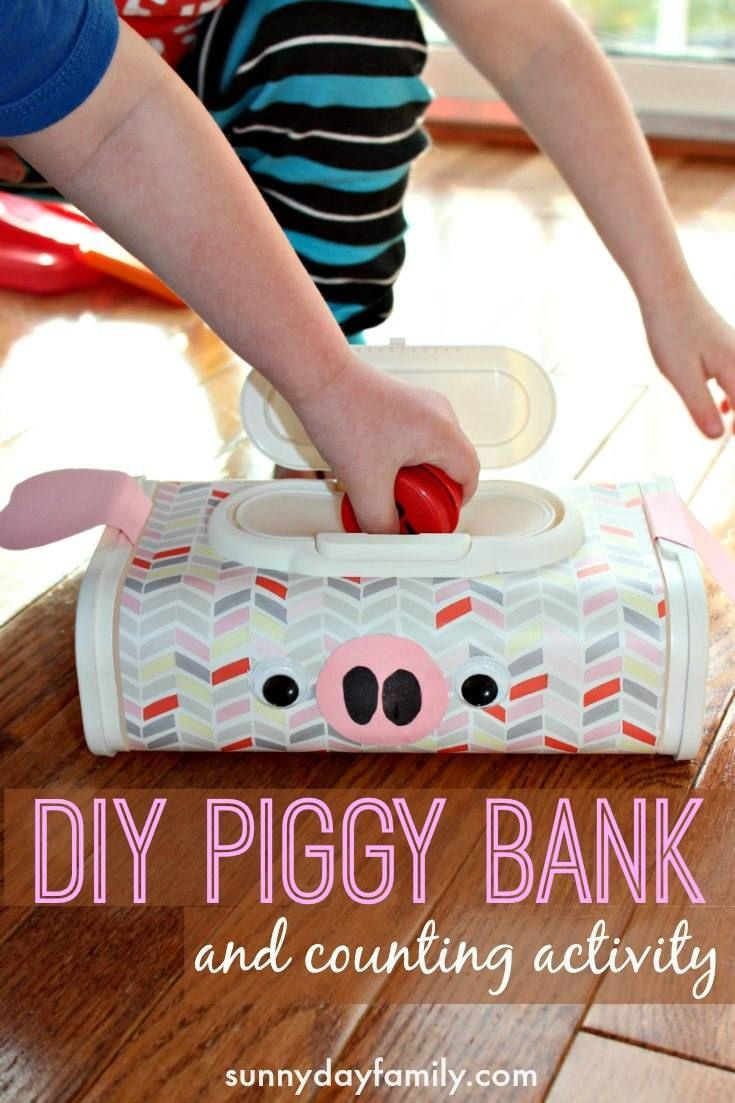 Preschool Money Crafts
 DIY Piggy Bank & Money Counting Activity for Preschoolers