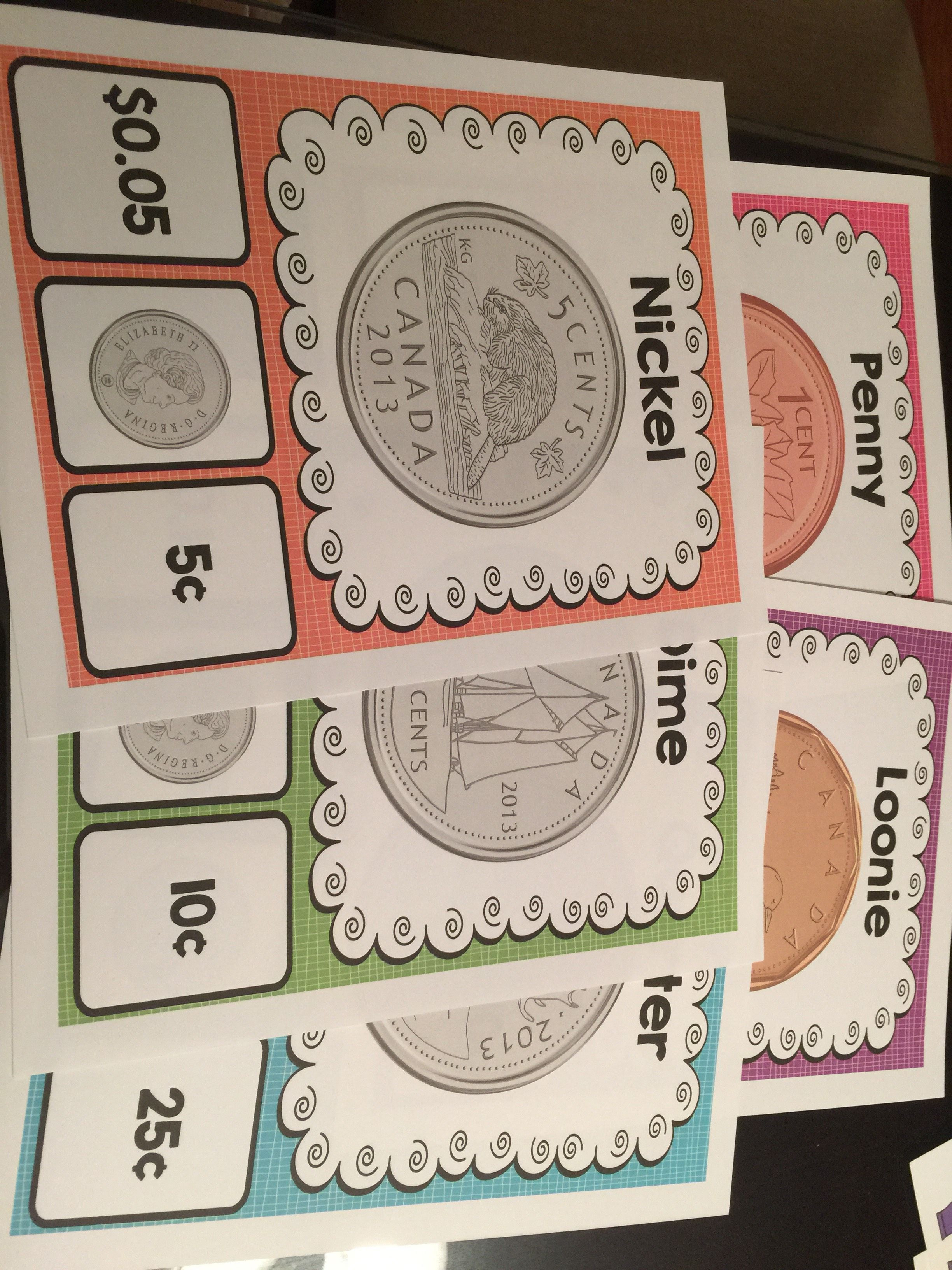 Preschool Money Crafts
 Canadian Money activities and posters
