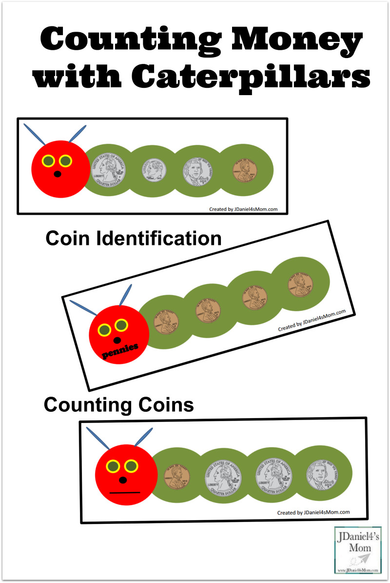 Preschool Money Crafts
 Counting Money with Caterpillars Activities and Printables