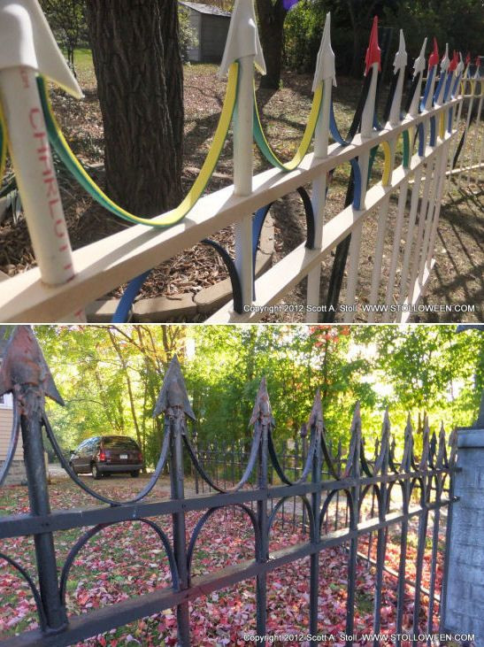 Pvc Halloween Fence
 Tutorial Wrought Iron Cemetery Fence stolloween