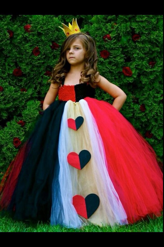 Queen Of Hearts DIY Costume
 Queen of Hearts Red Queen girls costume