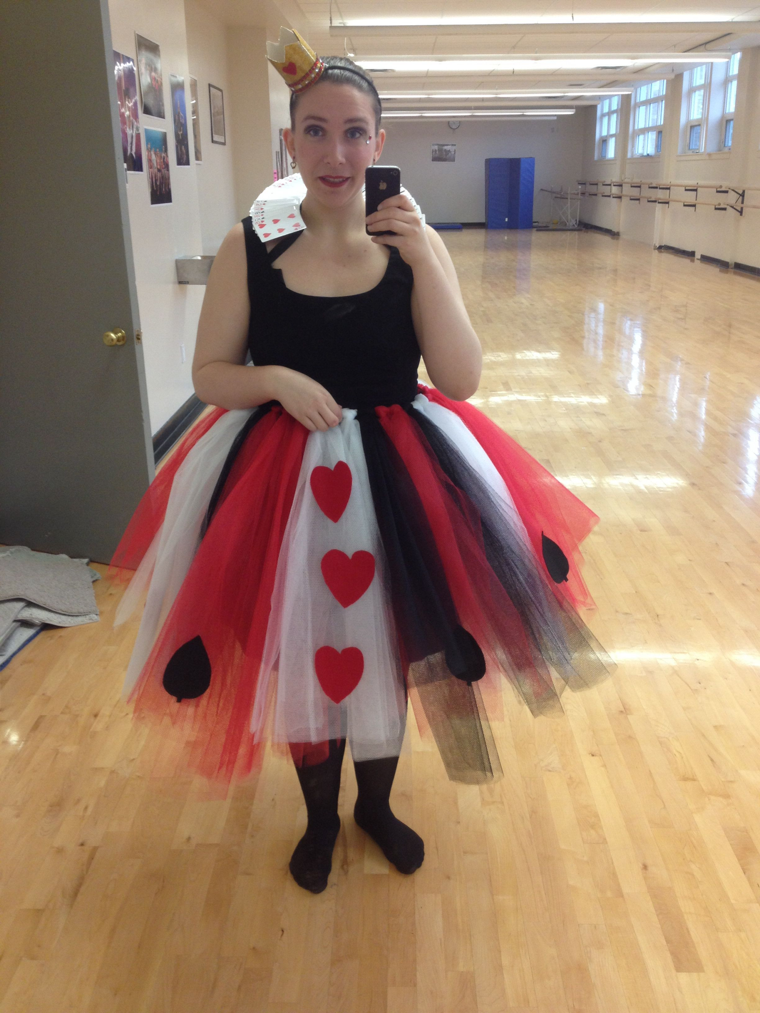 Queen Of Hearts DIY Costume
 DIY queen of hearts costume Tutu is a tie tutu Collar is