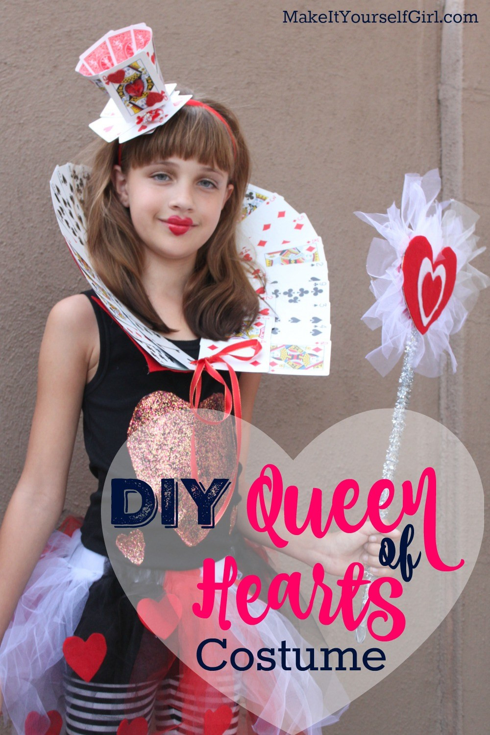 Queen Of Hearts DIY Costume
 DIY Queen of Hearts Costume Tutorial Make It Yourself Girl