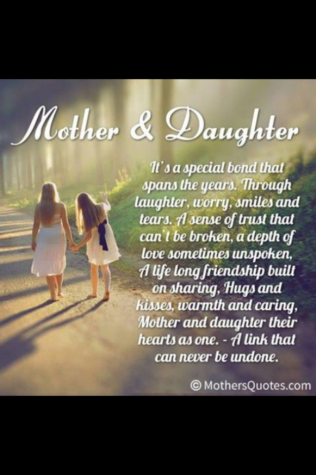 Quote About Mother And Son Bond
 Mother & Daughter bond unbreakable unstoppable