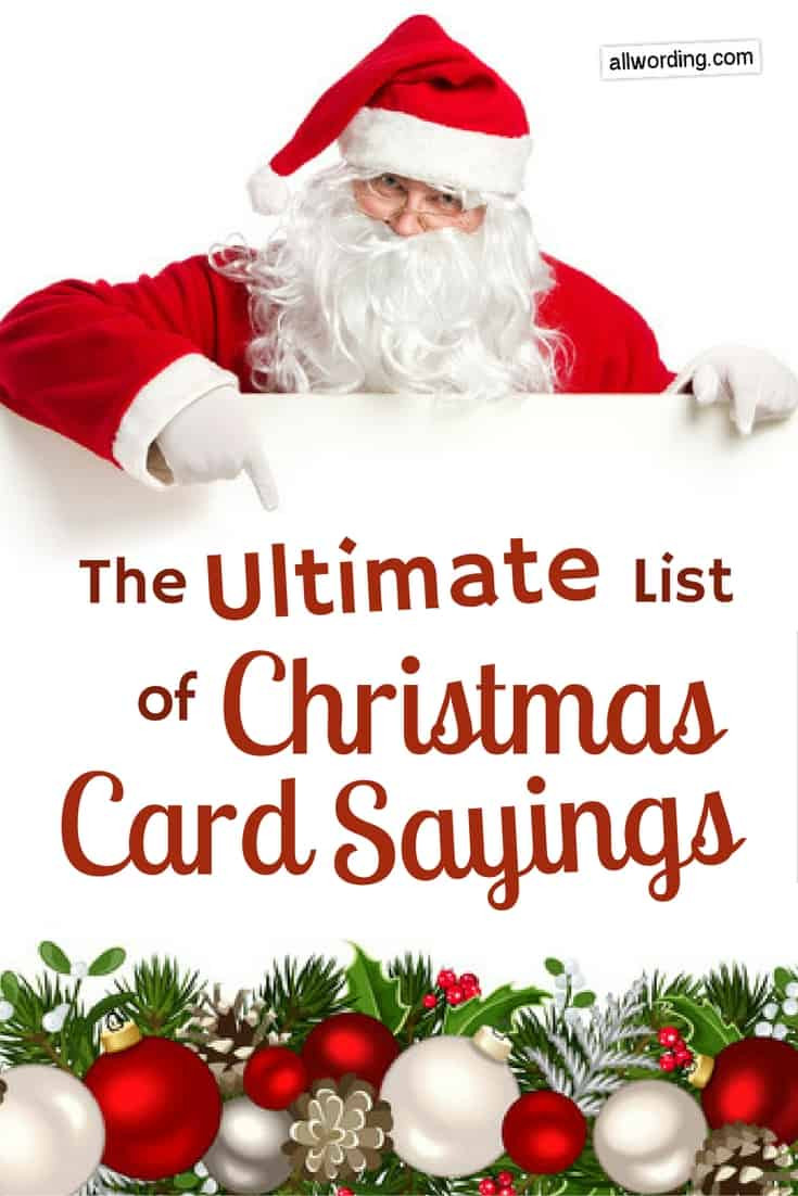 Quote For Christmas Card
 The Ultimate List of Christmas Card Sayings AllWording