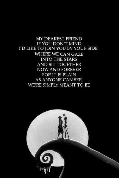 Quote From Nightmare Before Christmas
 Jack Skellington And Sally Quotes QuotesGram