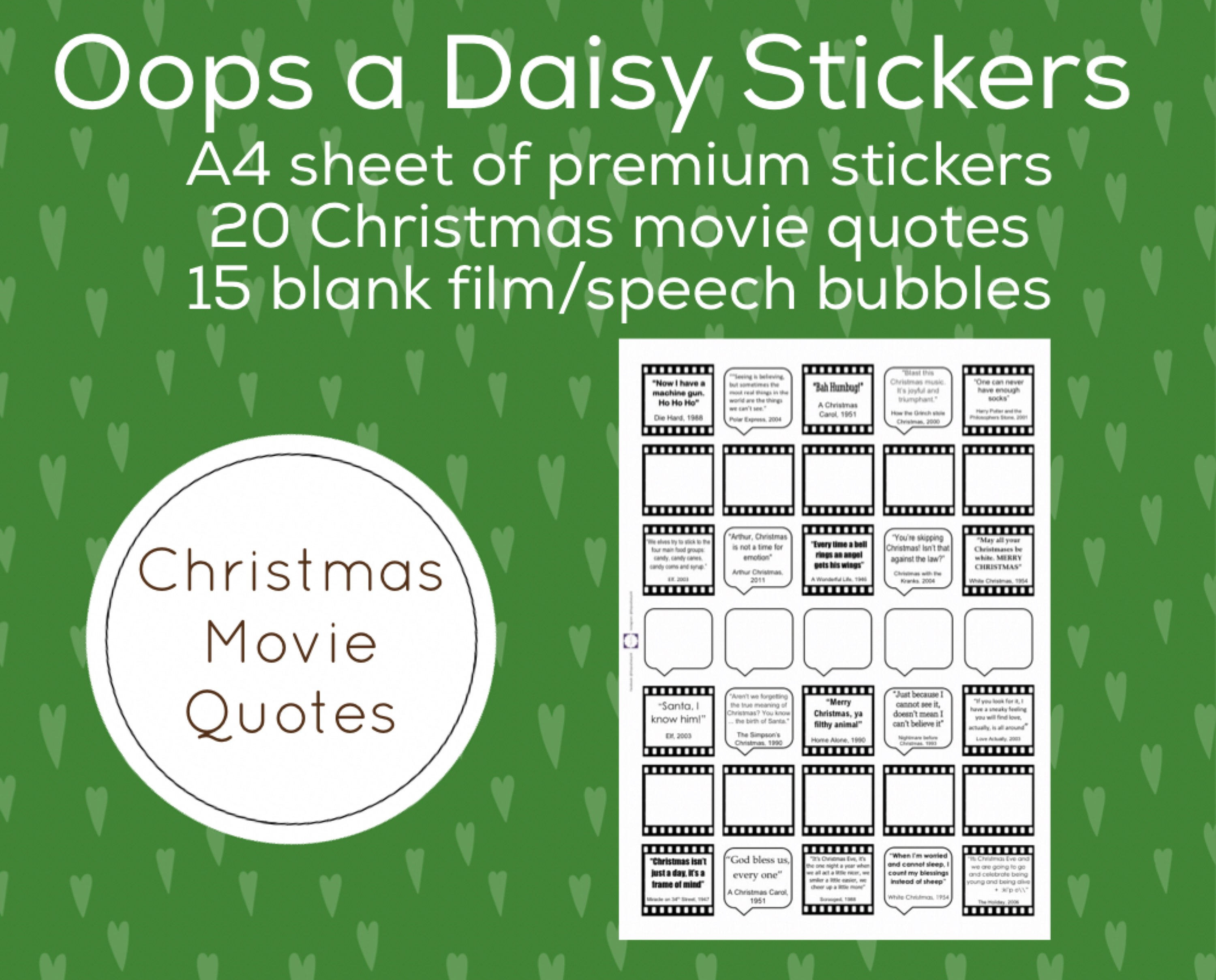 Quotes From Christmas Movies
 Oops a Daisy Christmas movie quotes stickers for