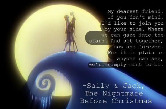 Quotes From Nightmare Before Christmas
 jack and sally love