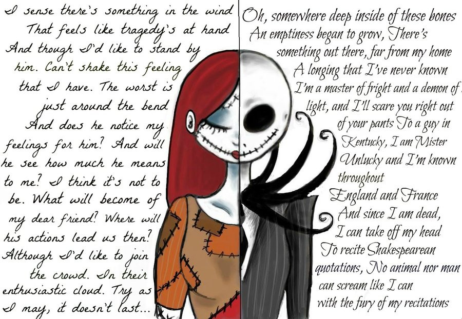 Quotes From The Nightmare Before Christmas
 Jack and Sally nightmare before christmas