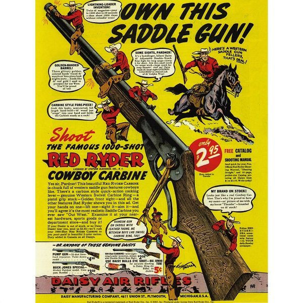 Red Ryder Bb Gun Christmas Story Quote
 Red Ryder BB Gun Vintage Ad Reprint Poster A Christmas