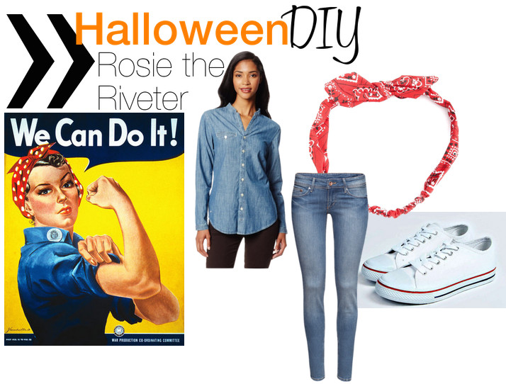 Rosie The Riveter Costume DIY
 Cheap Homemade Halloween Costumes
