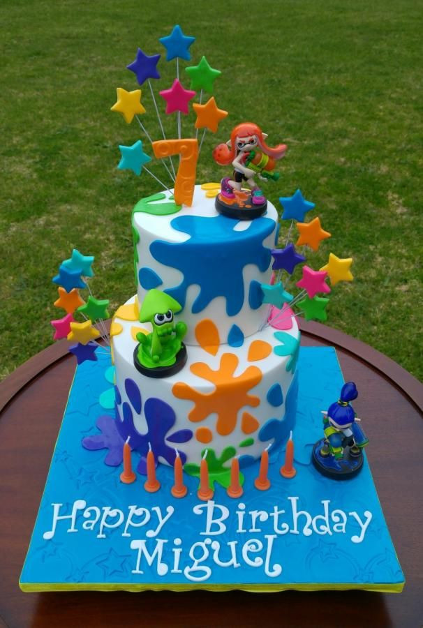 Samus Creampie Birthday Party
 Splatoons Cake Cake by Lisa Jane Fudge
