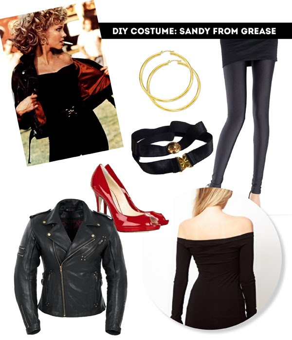 Sandy Grease Costume DIY
 DIY 8 thrifty halloween costume ideas The Sweet Escape