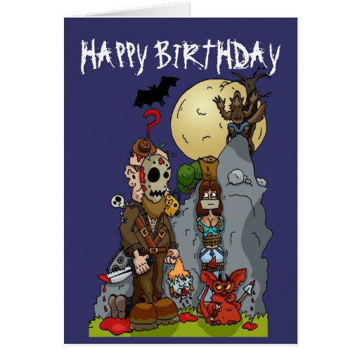Scary Birthday Card
 Horror Mural Birthday Card