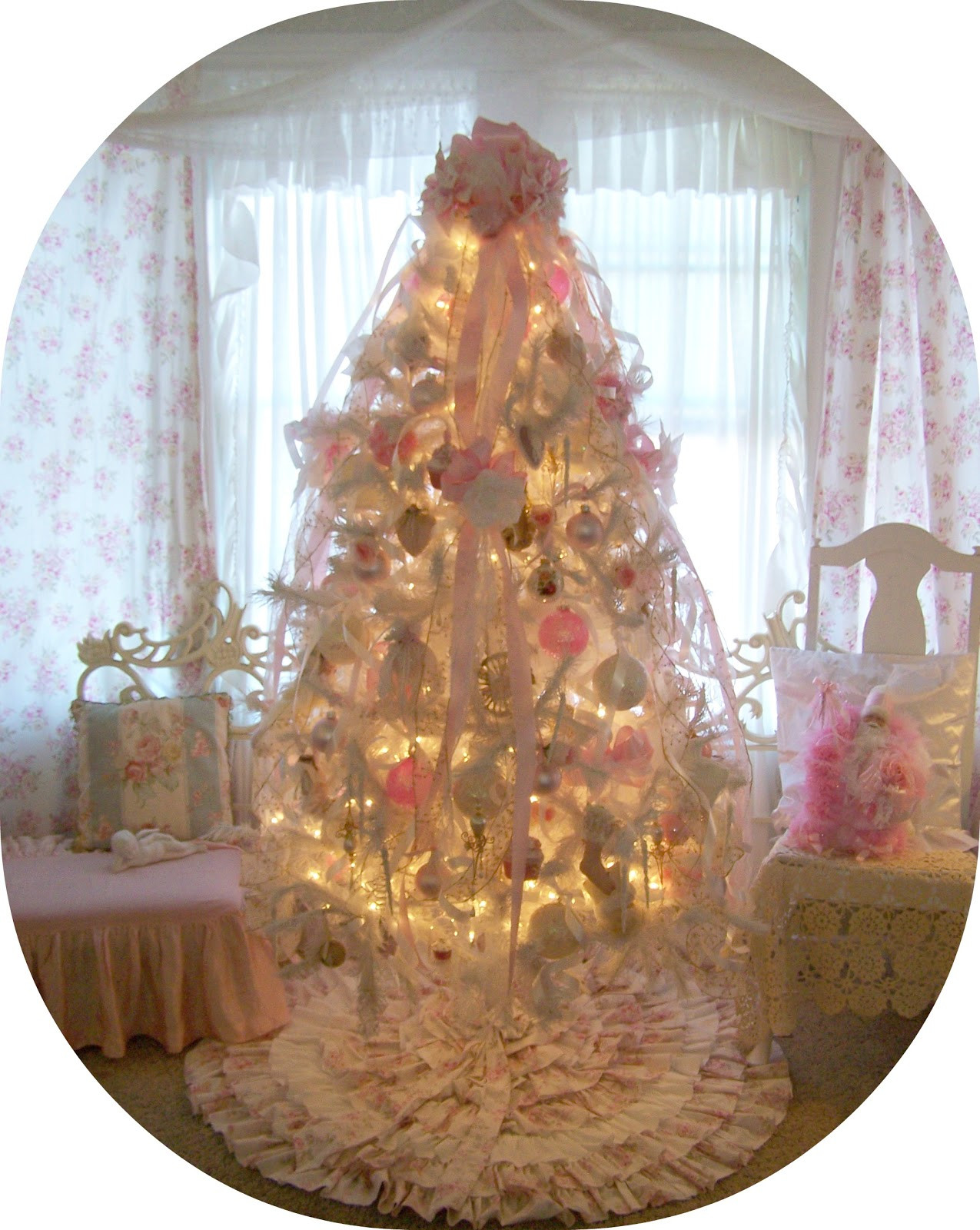 Shabby Chic Christmas Tree
 Olivia s Romantic Home My Shabby Chic Pink Christmas Home