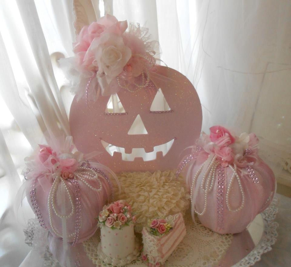 Shabby Chic Halloween
 Olivia s Romantic Home Shabby Chic Pink Pumpkins