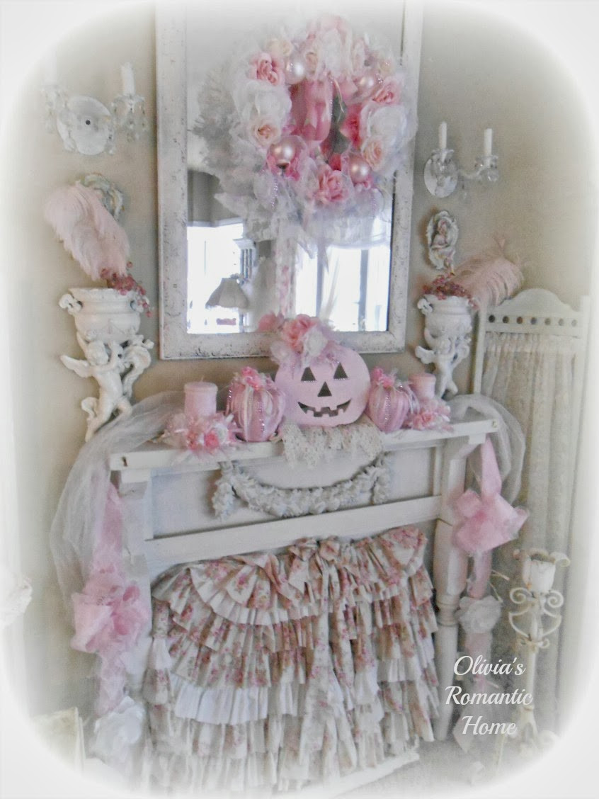 Shabby Chic Halloween
 Olivia s Romantic Home Shabby Chic Pink Pumpkin Fall