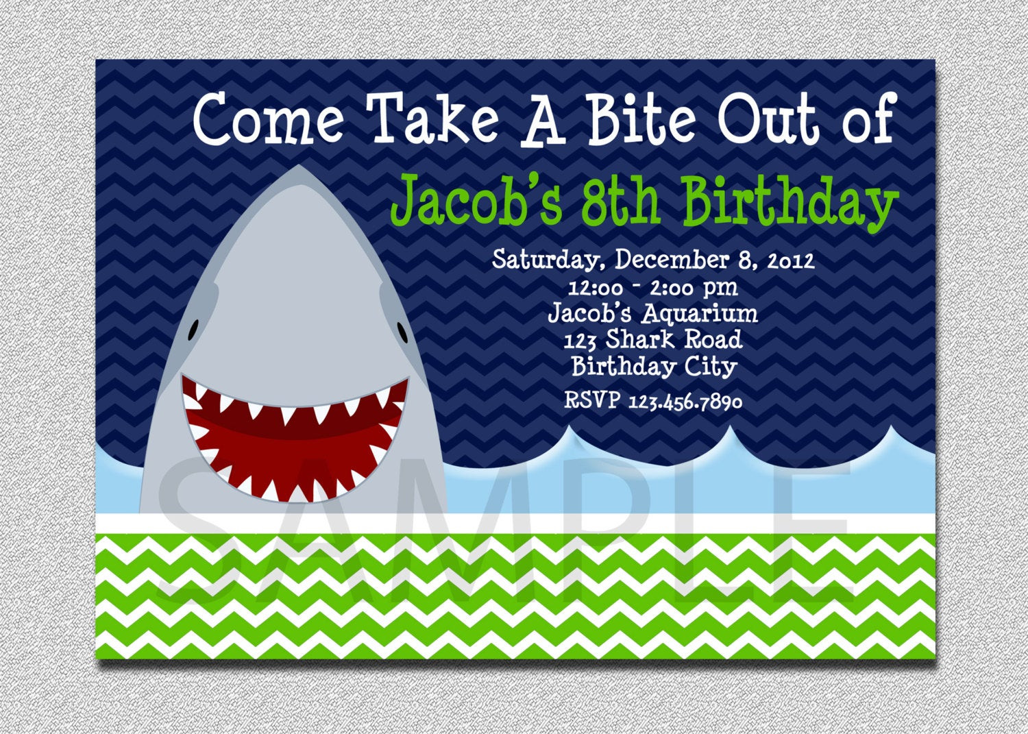 Shark Birthday Invitations
 Shark Birthday Invitation Shark Birthday Party Invitation