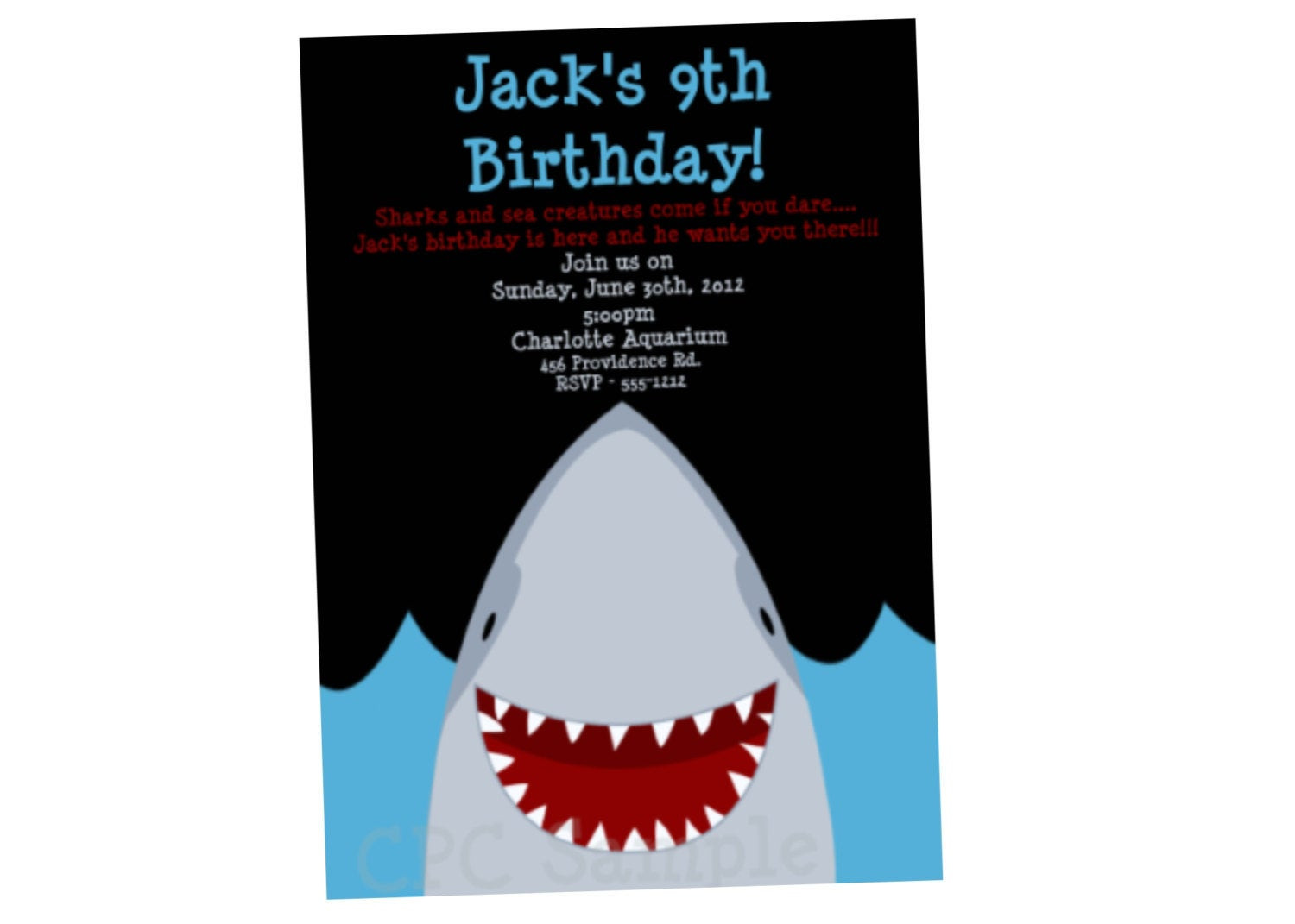 Shark Birthday Invitations
 Shark Birthday Invitation Shark Party Invitations Printable