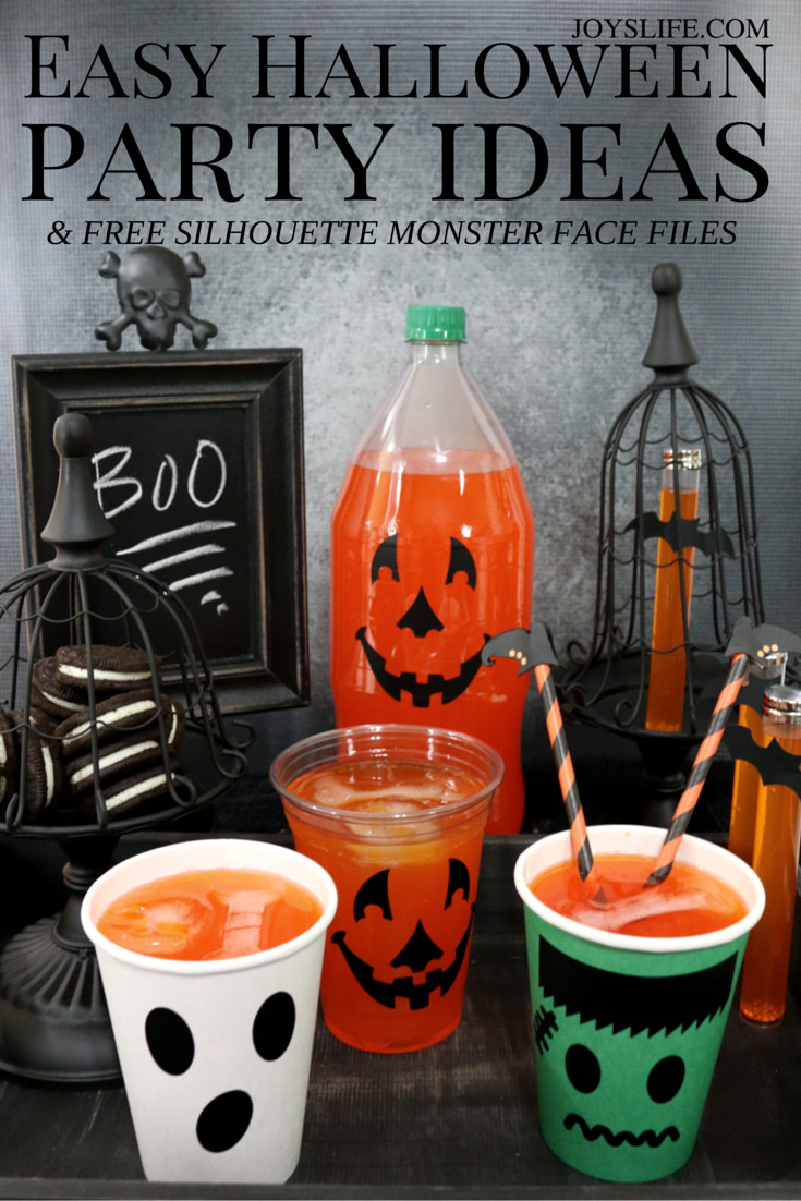 Simple Halloween Party Ideas
 Easy Halloween Party Ideas & Free Silhouette Monster Face