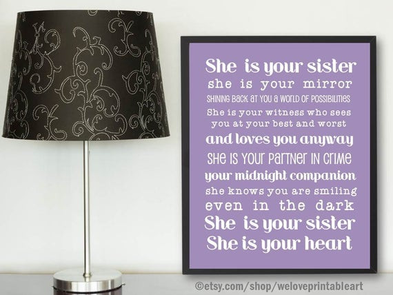 Sister Christmas Gift Ideas
 Gifts for Sister Purple Poster Gift Ideas for Sister Best