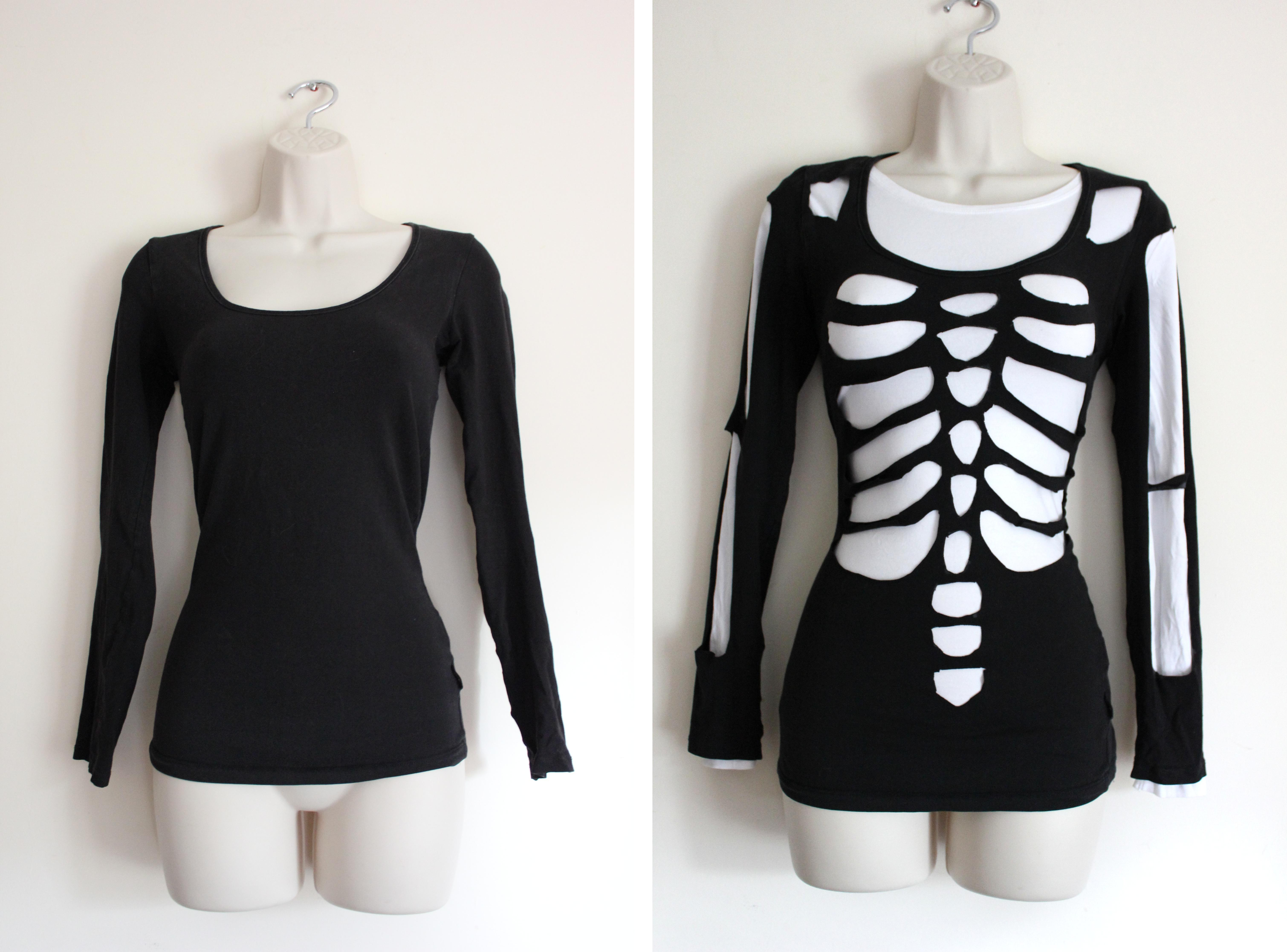 Skeleton Costume DIY
 DIY scary skeleton Halloween costume