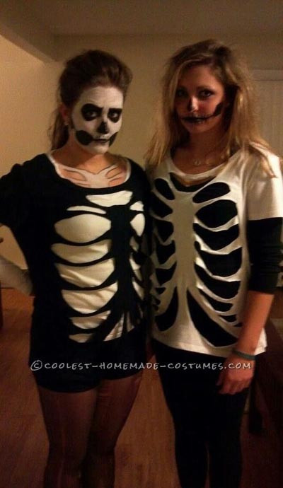 Skeleton Costume DIY
 Homemade Halloween Costume Ideas Random Talks