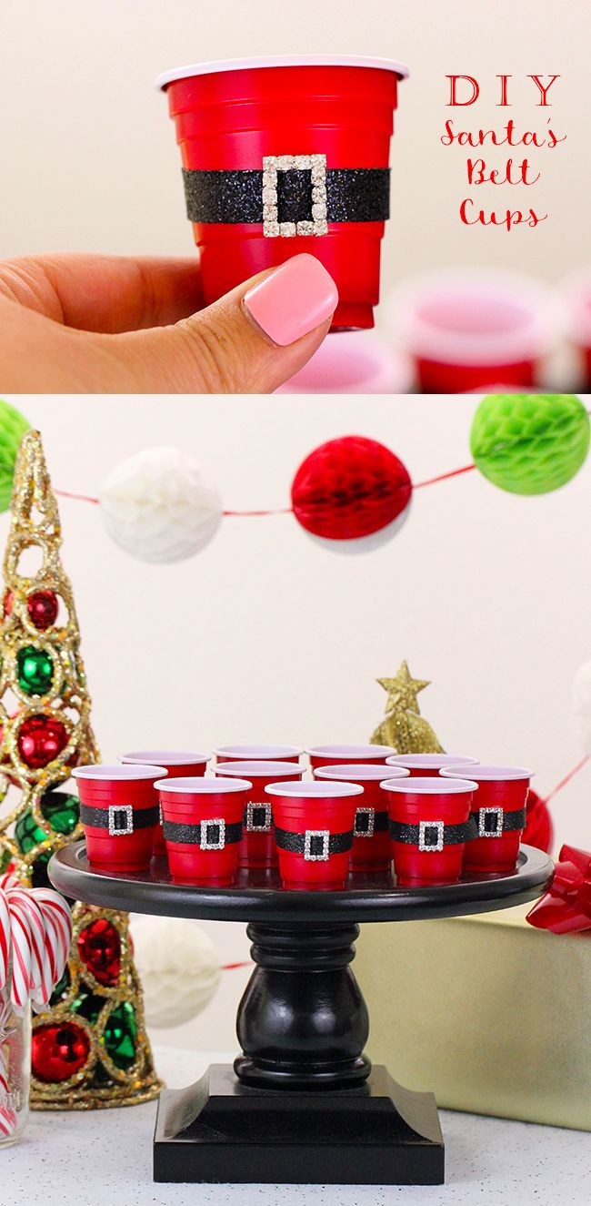 Small Christmas Party Ideas
 Super Adorable DIY Mini Santa s Belt Cups