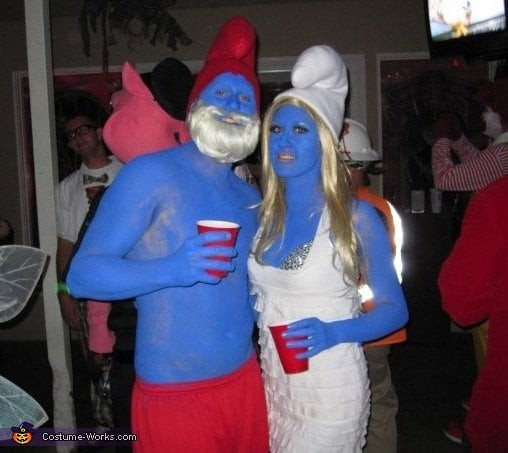 Smurf Costume DIY
 50 Halloween Costumes for Couples You Must Love To Try