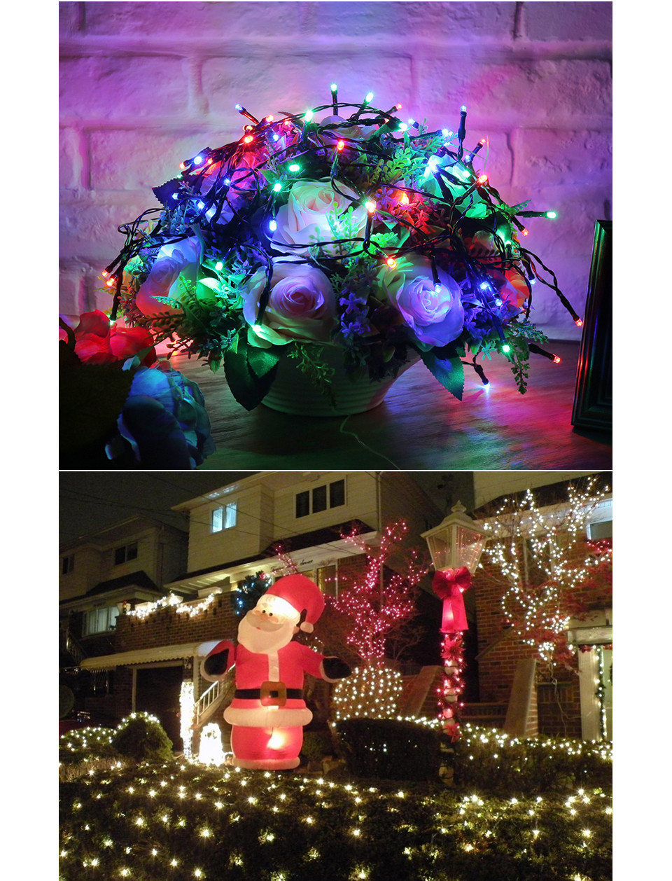 Solor Outdoor Christmas Lights
 50 100 200 LED Solar Power Fairy Lights Holiday Lighting