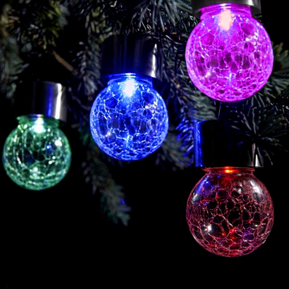Solor Outdoor Christmas Lights
 Pendant RGB Led holiday lamp solar garden light outdoor