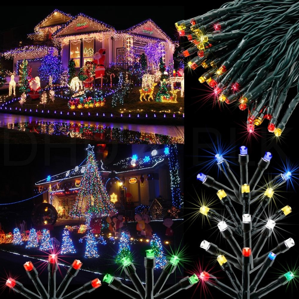 Solor Outdoor Christmas Lights
 100 LED Solar Power Fairy Light String Lamp Party