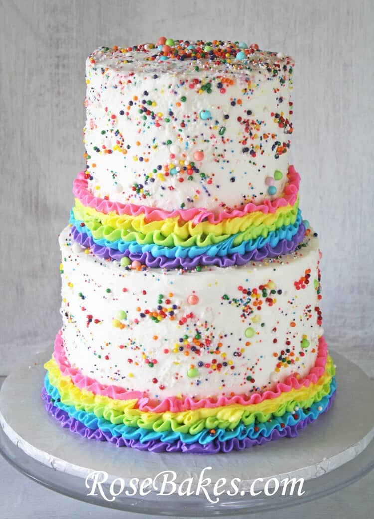 Sprinkle Birthday Cake
 Rainbows Ruffles & Sprinkles Birthday Cake