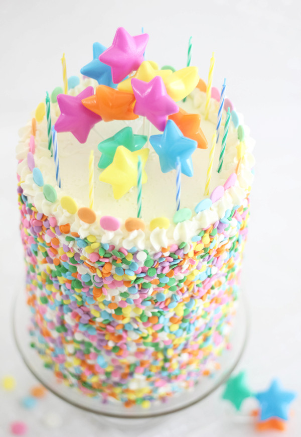 Sprinkle Birthday Cake
 Pastel Layer Cake and a Blog Birthday